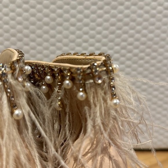 Pale Pink Embellished High Heals Size 8 - Picture 5 of 8